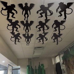 20 Pcs Wizard Party Fly Hanging Monkey Decorations, Halloween Fly Hanging Mon…