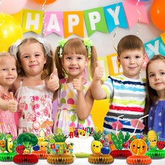 8 Pcs Hey One Bear Sensory Fruit Honeycomb Centerpiece Dancing Fruit 1st Birt…
