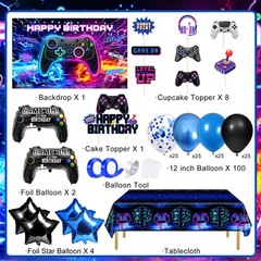 Video Game Birthday Decorations – Game Birthday Party Decorations Includes Ba
