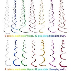84 Pieces Christmas Hanging Swirls Whirls Party Decoration Streamers Decorati…