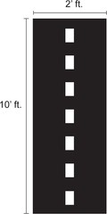 Classic Black Racetrack Decoration Mat – 10ft Long for Ultimate Racing Fun