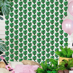 Luau Party Decorations, 2 Pack Tropical Party Supplies | 3.3 X 6.6Ft Green Palm