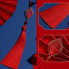 Stylish Ethnic Tassels Pendant Polyester Texture for Phone and Bag Accessories