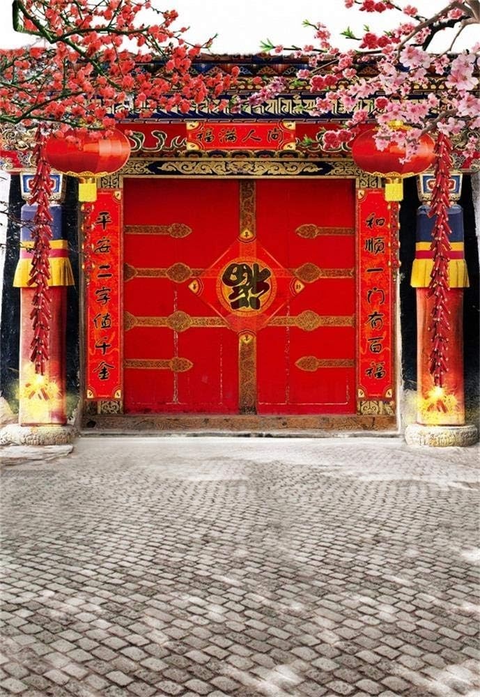 Lightweight 10x12ft Chinese Gate Backdrop – Ideal for Celebrations & Photography