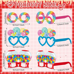 36 Pcs Candy Party Decorations Candy Photo Booth Prop Christmas Eyeglasses Paper