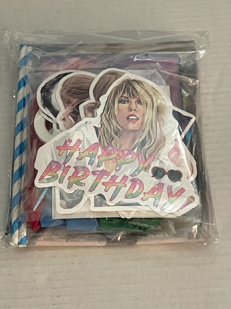 Taylor swift Birthday Banner 24 Cupcake Toppers 16 Balloons 6 Swirls& Backdrop