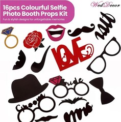 16-Piece Bridal Shower Photo Props – Fun Reusable Accessories for Celebrations