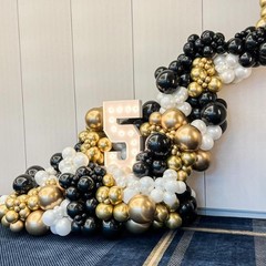 Awenztech 122pcs Metallic Gold Balloon Arch Kit, 18 12 10 5 inch Chrome Gold …