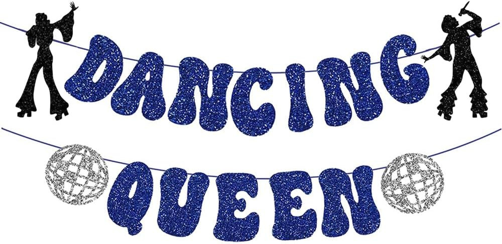 Glitter Dancing Queen Party Decorations, Mamma Mia Bachelorette Party Decoration