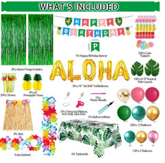 Luau Party Decorations(178Pcs), Hawaiian Party Decorations Kit