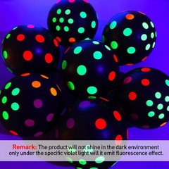 Neon Glow Party Balloons UV Black Light Glow in the Dark for Birthday Decor