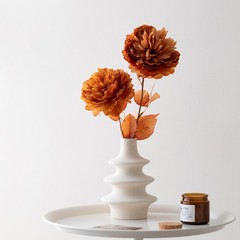 Modern Spiral Ceramic Vase – Minimalist Black White Floral Vessel for Home Decor
