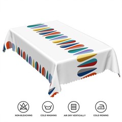 Rectangle Tablecloth 70×140 Mid Century Modern Abstract 1950s 1960s