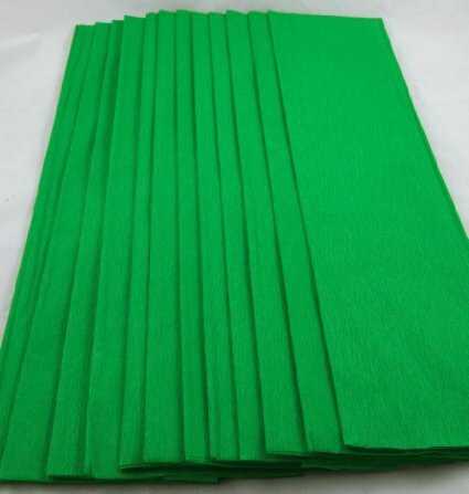 Clikkabox – 12 Light Green Crepe Paper Folds, each 150cm x 50cm by clikkabox