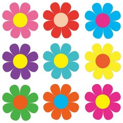 36 PCS 10 Inch Large Spring Flower Paper Cutouts Retro Floral Die Cut Decor
