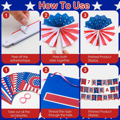 138Pcs 250Th Anniversary Party Decoration, USA 4Th of July Decoration Sets Inclu