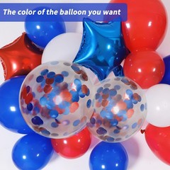 RUBFAC Red White and Blue Balloons Arch Kit, 4th of July Balloons Patriotic D…