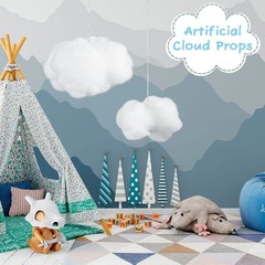 9 Pcs 3D Cloud Shape Hanging Decorations – DIY Room Decor for Weddings & Parties