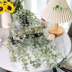 Der Rose 1Pcs Fake Plants Hanging Artificial Potted Faux Eucalyptus Grey