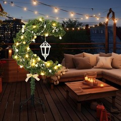 Eid Crescent Moon Tree W/ LED Lights Ramadan Decorations Islamic Holiday Decor