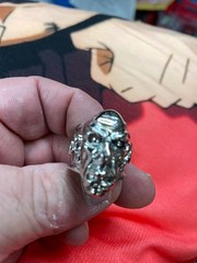 Nosferatu Face Plated Brass Ring – Trick Or Treat Studios Size 12