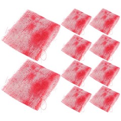 10Pcs Durable Bloody Gauze Rolls Red Cloth for Halloween Party and Costume Use