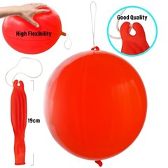 30Pcs Premium 18 inches Heavy Duty Punch Balloons with Rubber Bands, 12 colors,