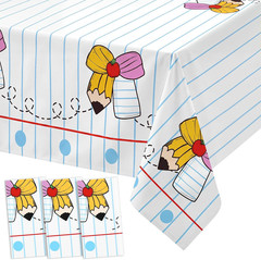 4 Pcs Back to School Party Tablecloths First Day of School 54 X 108 Inch Large D