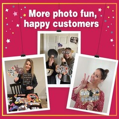 70s Photo Booth Props – 41-pc Disco Photo Booth Kit with 8 x 10-Inch Sign, 60…