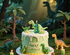 2.76 Inch Green 1 Dinosaur Birthday Candle, Dinosaur Birthday Decorations, Dinos