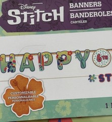 2 Disney Stitch Banners Decorations Happy Birthday Customize for any age