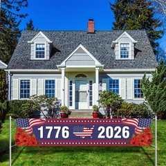 America 250th Anniversary Banner for Fence 4th of July Fourth of July Patriot…
