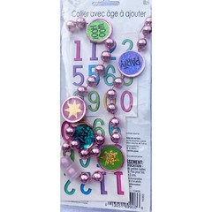 Amscan Add Any Age Personalized Necklace Birthday Party Supplies 48 Stickers