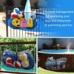 Pool Float Storage Bag,Pool Float Storage Mesh Bag,Adjustable Pool Hanging Me…