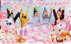 178 Unicorn Party Decorations Rainbow Birthday Supply Balloon Plates Cake Topper