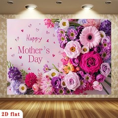 Party Backdrop 2D Flat Banner 1pc Happy Mother’S Day Floral Backdrop Decoration☋