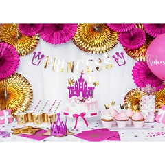 PRINCESS BALLOONS – 10 x Pink & Clear Balloons Girls Birthday Party Decorations