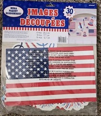 Independence Day Cutouts Patriotic Election 30 Pieces Various Sizes