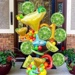 Lemon-Balloons Margarita-Balloon 10PCS Lime Fruit Green Lemon Foil Balloons M.