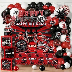Ninja Birthday Disposable Tableware (2) Tablecovers and Decorations (25 Guests)