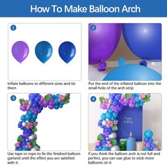 Stitch Party Supplies – 170 Pcs Cartoon Stitch Balloon Garland Arch Kit, Purp…