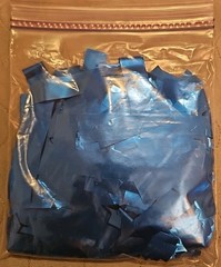 Silver & Blue Metallic Confetti Rectangle 1/2 lb each. 1 lb total. NEW!