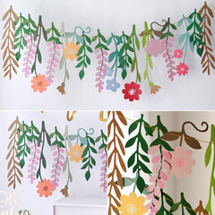 Double-Sided Wildflower Garland for Garden Party Decorations and Events