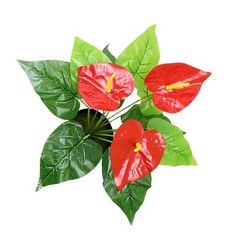 Red Anthurium Simulation Flower 1 pc 32cm 50cm for Dining Table Centerpiece