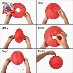 10Pcs White Round Paper Lanterns Hanging Lamp Decorative for Party Celebration