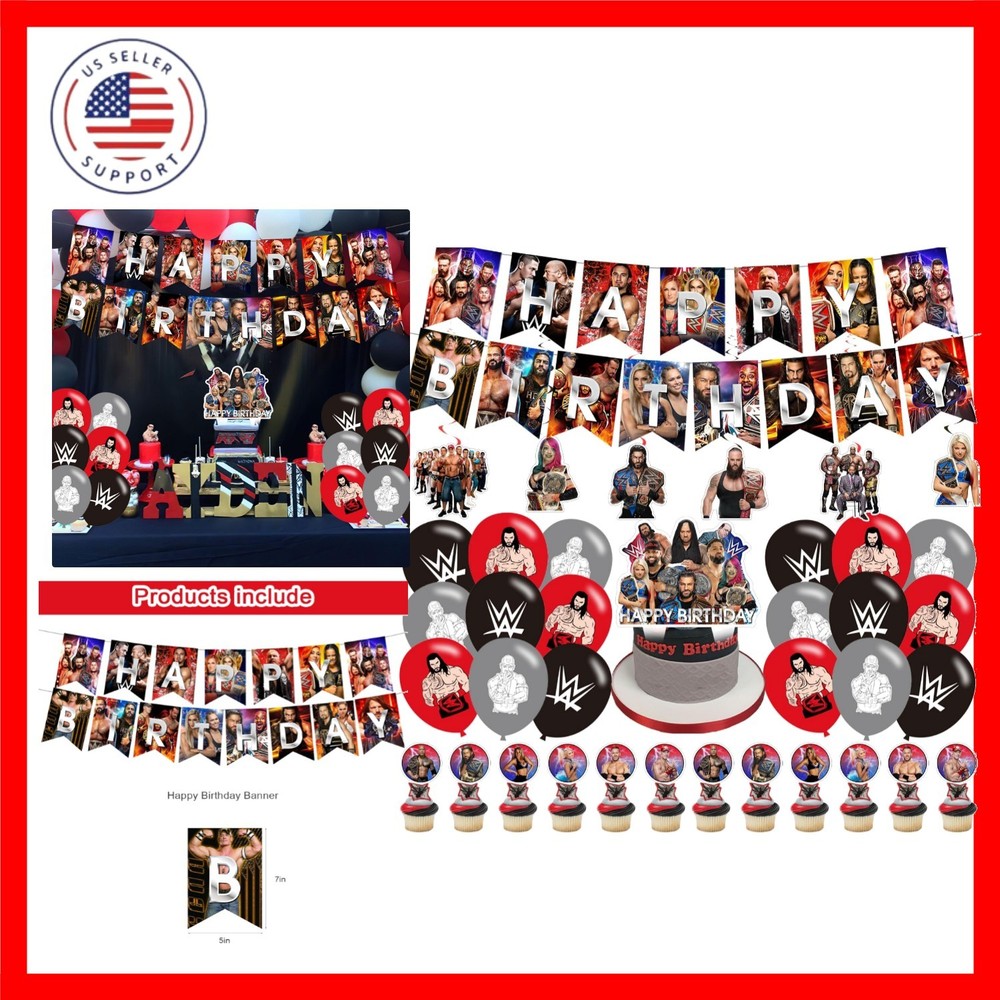Wrestling Birthday Decorations,Wrestling Boxing Match Party Supplies Include …