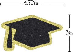 Grad Caps Glitter Confetti for Graduation Party Decorations Congrats Grad Table