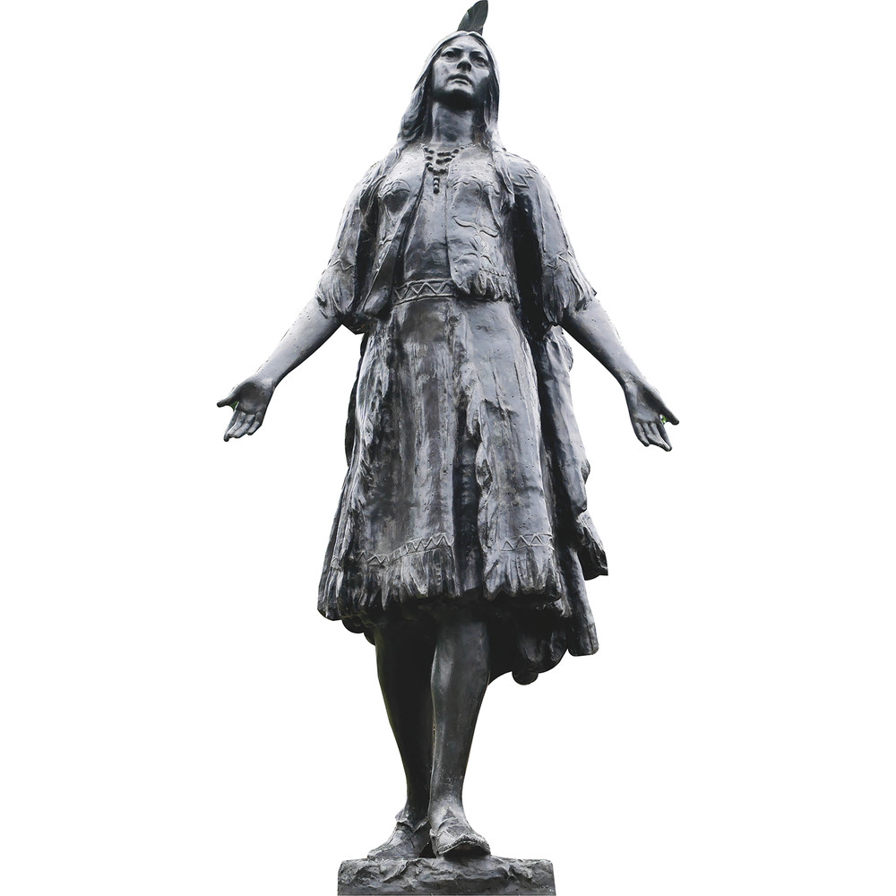 H49957 Pocahontas Statue Gravesend United Kingdom Cardboard Cutout Standee Stand