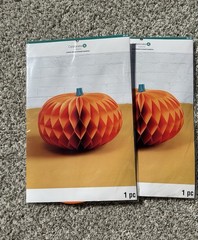 Large Honeycomb Pumpkin Decor, Celebrate It. Paper 14.6 In X 10.2 In. 2 Pieces