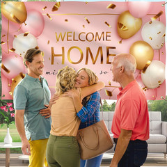 Welcome Home Banner – Welcome Back Decorations 5X3 Ft – We Missed You Banner (Pi